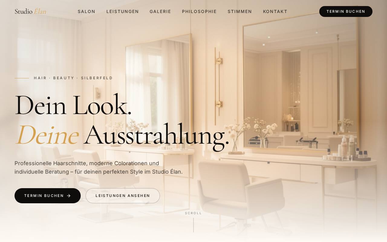 Vorschau der Demo-Website Studio Élan